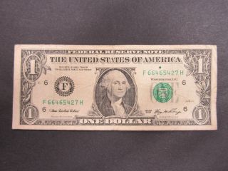 2006 Error $1.  00 Federal Reserve Note Ink Error photo