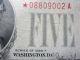 1928 F Usn $5.  00 Star Note Missing Ink Printing Error Paper Money: US photo 2
