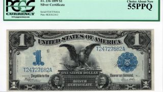 1899 $1 Fr.  236 Black Eagle Silver Certificate 55ppq Choice About photo