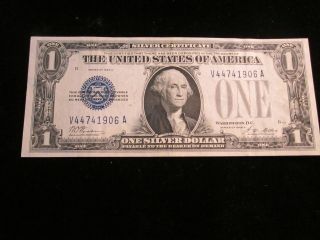 1928a $1 Funnyback Silver Certificate Extra Fine V44741906a photo