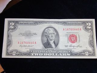 1953 $2 U.  S.  Note About Uncirculated A16760440a photo