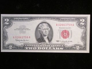 1963 $2 United States Note Crisp Uncirculated A02663759a photo