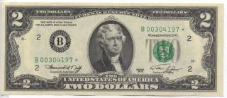1976 - Federal Reserve Note - Star Note - Neff Simon - Unc 70186 photo
