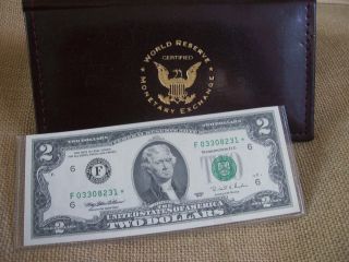 $2 Us Star Note Certified World Reserve Monetary Exchange Unccirulated photo