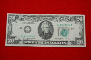 1977 Series $20 Twenty Dollar Bill,  Federal Reserve Note Kansas City Mo photo