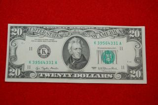 1977 Series $20 Twenty Dollar Bill,  Federal Reserve Note Dallas photo