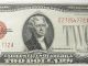 Crisp $2 Two Dollar Bill Unc 1928 G Red Seal Note Us Currency Small Size Notes photo 2