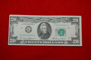 1969 C Series $20 Twenty Dollar Bill,  Federal Reserve Note Dallas photo