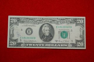 1969 C Series $20 Twenty Dollar Bill,  Federal Reserve Note Richmond Virginia photo