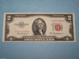 1953a $2 Star Note About Unc.  ++++ photo