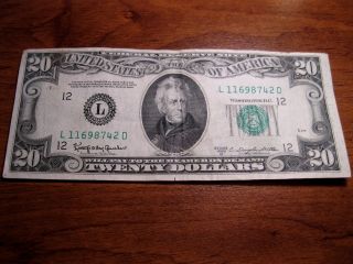 1950 20 Dollar Bill - San Francisco photo