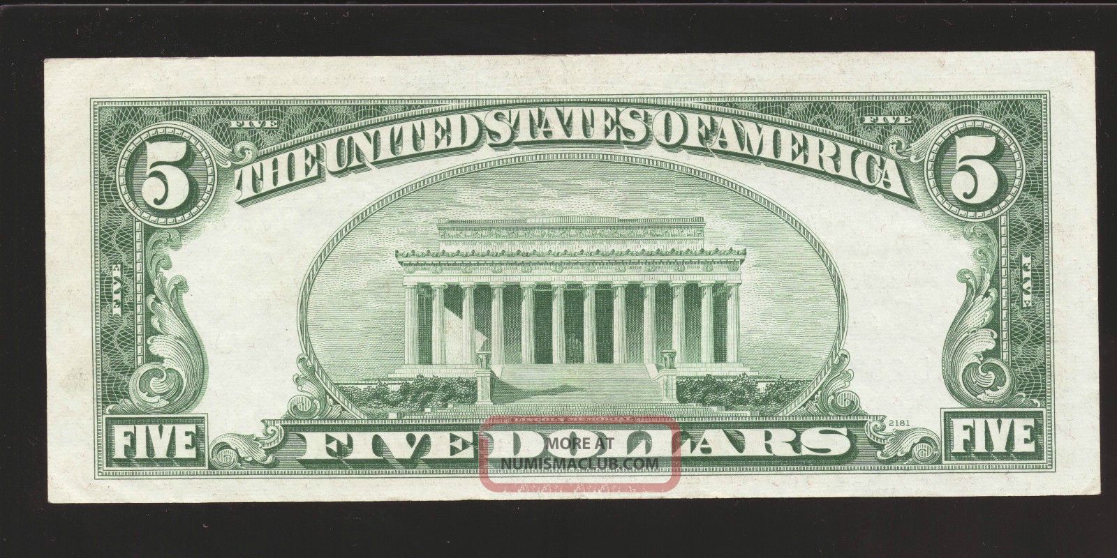 1953 $5 Silver Certificate Blue Seal