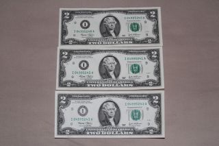 Two Dollar Bill 2003 Consecutive Numbers photo