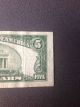 1953 Red Seal 5 Dollar Bill Make Offer Small Size Notes photo 7