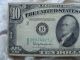 Vtg 1950 D 10 Ten Dollar Error Bill Note Well Off Center Print Paper Money Usa Paper Money: US photo 1