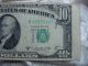 Vtg 1950 D 10 Ten Dollar Error Bill Note Well Off Center Print Paper Money Usa Paper Money: US photo 2