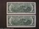 $2 Two Dollar Bills Uncirculated Consecutive Numbers 2009 Bank Of York Small Size Notes photo 1