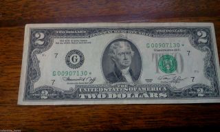 1976 $2 Chigaco Illinois Star Bank Note photo