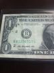 2009 $1 One Dollar Federal Reserve Note.  B/g Block.  Serial B61206717g. Small Size Notes photo 2