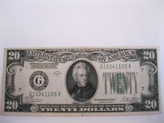 1928b Twenty Dollar ($20) - Frnote photo