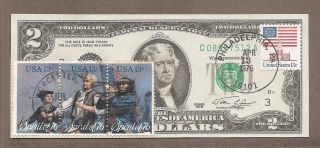 1976 C Philadelphia - $2.  00 Unc 4 Stamps Note photo