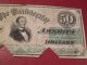 Confederate Type - 16 1861 $50 Jefferson Davis Csa T - 16 Fifty Dollars T16 Paper Money: US photo 2