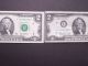 1976 Crisp Circulated Misalignment Error Note Us $2 Two Dollars Bill Note Small Size Notes photo 1