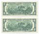 2003 Star Consecutive Number Pair Green Seal Two - Dollar Snow $2 Frd I - 9 Mpls,  Mn Small Size Notes photo 1
