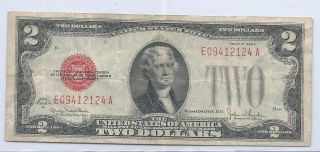1928 G $2.  00 United States Note photo