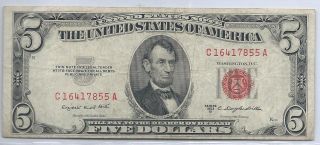 1953 B $5.  00 United States Note 10/27 photo