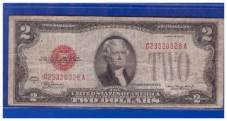 1928d $2 Dollar Bill Old Us Note Legal Tender Paper Money Currency Red Seal V - 57 photo