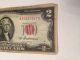 1953 A $2 Dollar Currency Bill Rare Old Money Red Seal Small Size Notes photo 3