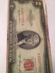 1953 $2 Dollar Currency Bill Rare Old Money Red Seal Small Size Notes photo 2