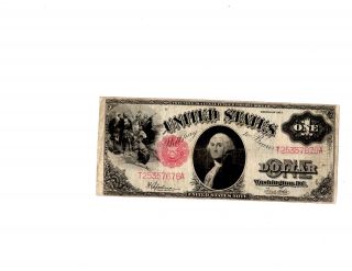 Usa 1917 $1 Dollar Bill Red Seal - Rare And Collectible - photo