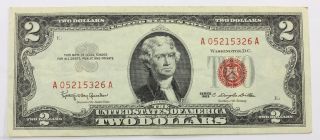 1963 $2 United States Note Legal Tender Granahan Dillon Fr 1625 - Au 70316 photo