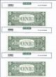 3 Consecutive Silver Certificate 1957 Fr - 1619 $1 U - A Block Cga Gem - Unc 84,  85,  86 Small Size Notes photo 1