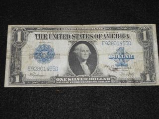 Series Of 1923 Large 1 Dollar Silver Certificate Fine+ Horse Blanket Note B photo