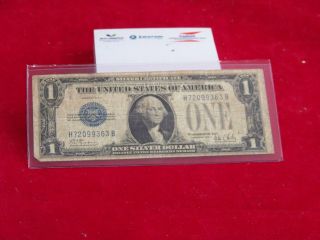 1928 B $1 Bill One Dollar Blue Seal Silver Certificate photo