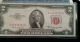 1953b Two Dollar Bill Red Seal $2 Crisp Smooth Us Bill Small Size Notes photo 4