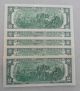 1995 $2 Bills Consecutive Serial Numbers Small Size Notes photo 3