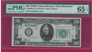 1934 B Graded Federal Reserve Twenty Dollar Note photo