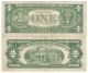 1963 Twoo Dollar & 1957 One Dollar Star Silver Certificate Both Are Bills Small Size Notes photo 1