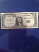 1935 A,  D,  E,  Or F One Dollar ($1) Blue Seal Bill 1 Well Circulated Note Small Size Notes photo 1