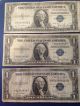 1935 A,  D,  E,  Or F One Dollar ($1) Blue Seal Bill 1 Well Circulated Note Small Size Notes photo 2