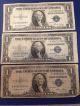 1935 A,  D,  E,  Or F One Dollar ($1) Blue Seal Bill 1 Well Circulated Note Small Size Notes photo 3