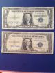 1935 A,  D,  E,  Or F One Dollar ($1) Blue Seal Bill 1 Well Circulated Note Small Size Notes photo 6