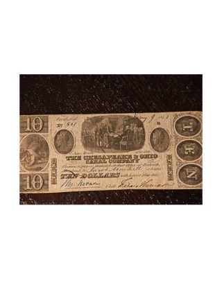 1841 Chesapeake And Ohio Canal Company $10 Ten Dollars photo