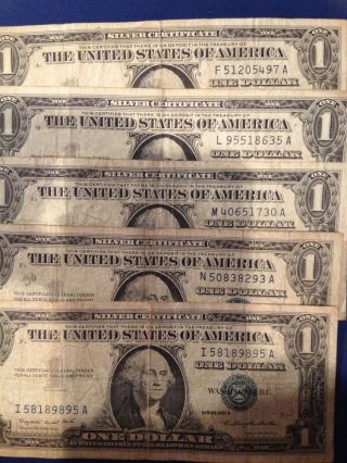 1957a One Dollar ($1) Bill Blue Seal Silver Certificate - 1 Well Circulated Note photo