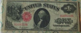 1917 One Dollar Bill Circulated Large Style photo