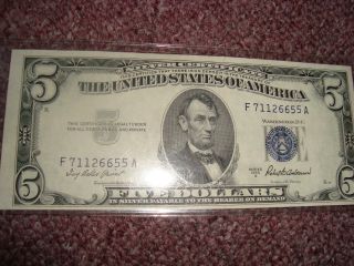 $5 Five Dollars - Silver Certificate - Series 1953 - A photo